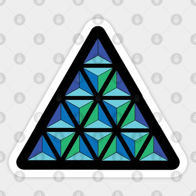 TRIANGLE TESSERACT Sticker by Lumina